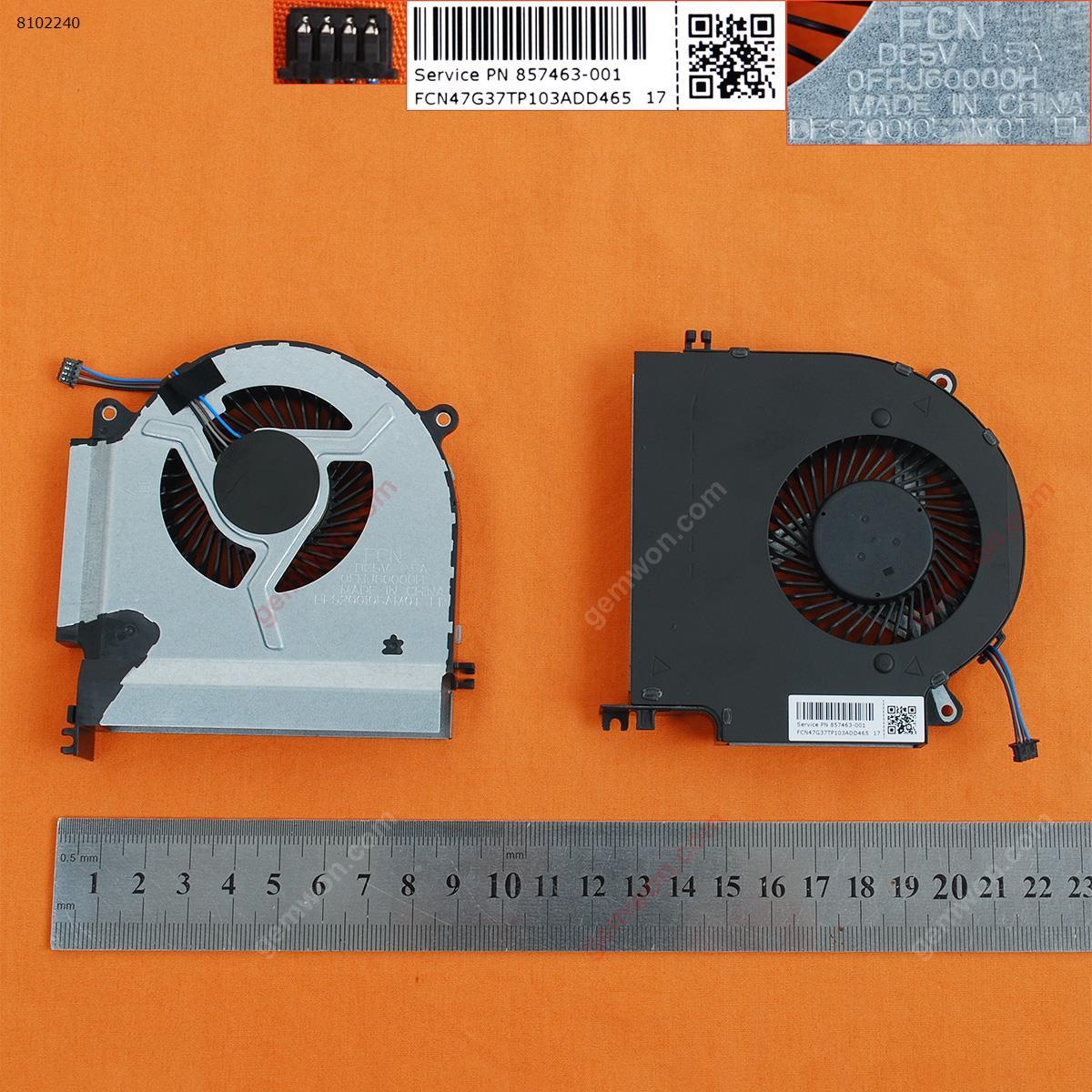 Picture of New Replacement CPU Cooling Fan For HP Pavilion 17-AB 17-AB020NR 17-AB067NR 17T-AB 17t-ab200 17.3 CPU(Original) 857463-001    DFS200105AM0T Layout