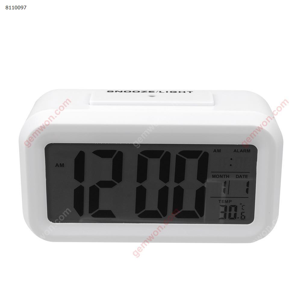 Picture of Smart clock Korean version of the silent luminous small alarm clock LED electronic clock (white)