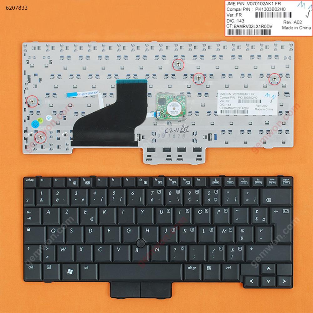 Picture of New Replacement Laptop Keyboard For HP 2530P BLACK(Without FRAME,Without foil,With pint stick) FR Layout