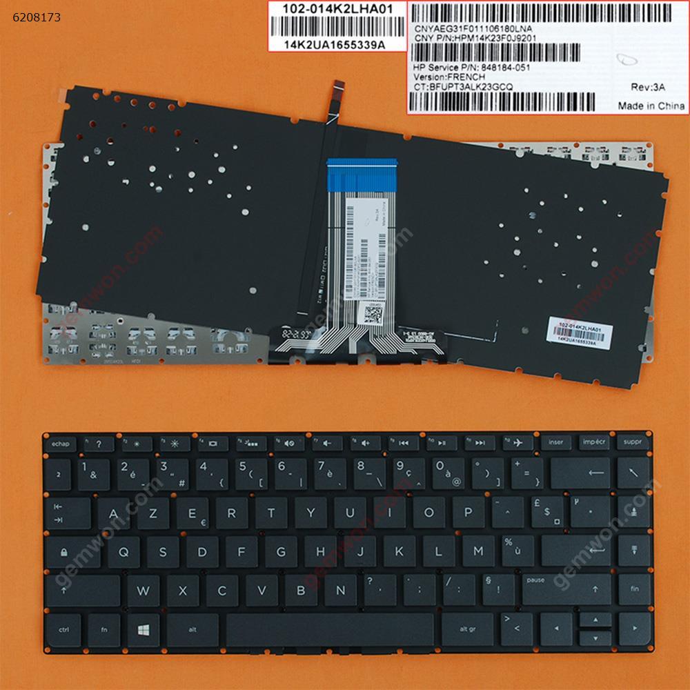 Picture of New Replacement Laptop Keyboard For HP Pavilion 14-ab BLACK (backlit,Without FRAME,Win8) FR Layout