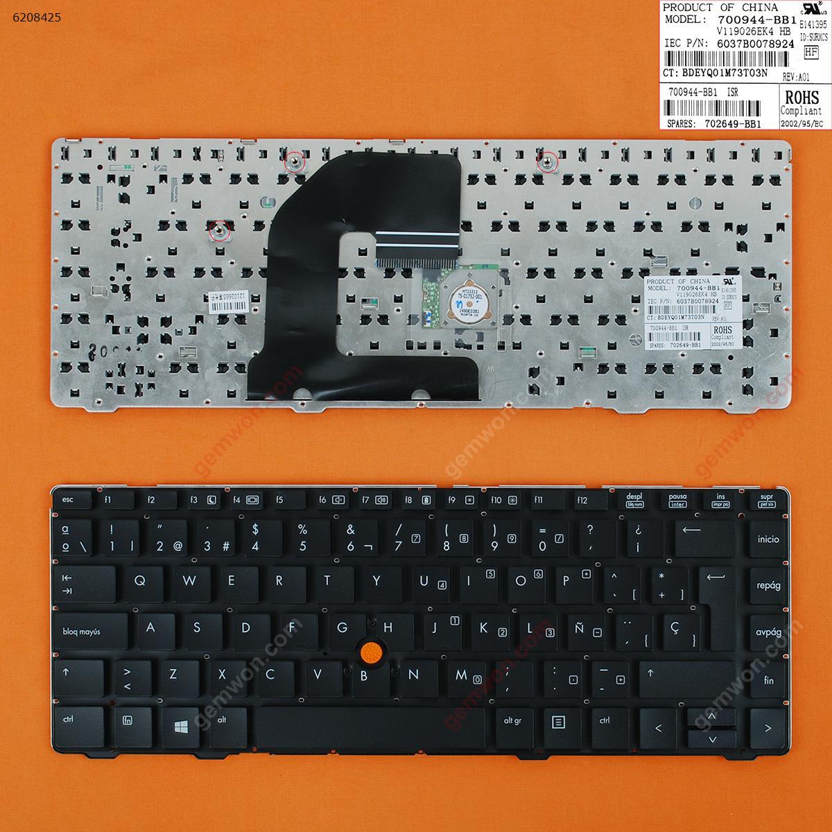 Picture of New Replacement Laptop Keyboard For HP EliteBook 8460P BLACK(With Point stick,WIN8) SP Layout