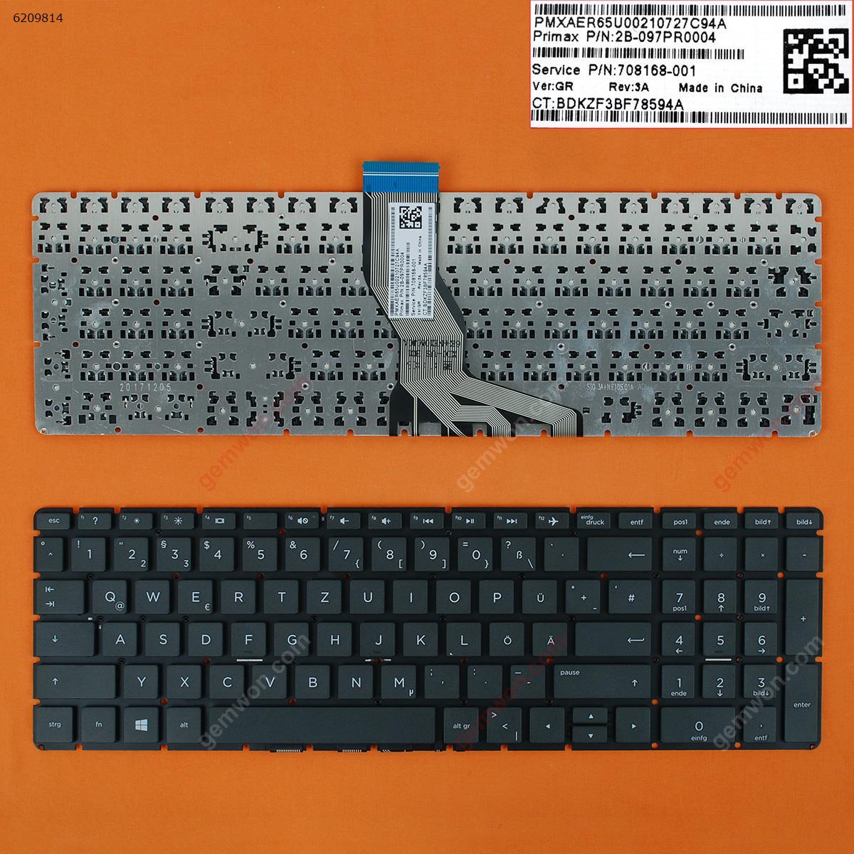 Picture of New Replacement Laptop Keyboard For HP Pavilion 15-BS BLACK(Without FRAME，Small Enter,WIN8) GR Layout