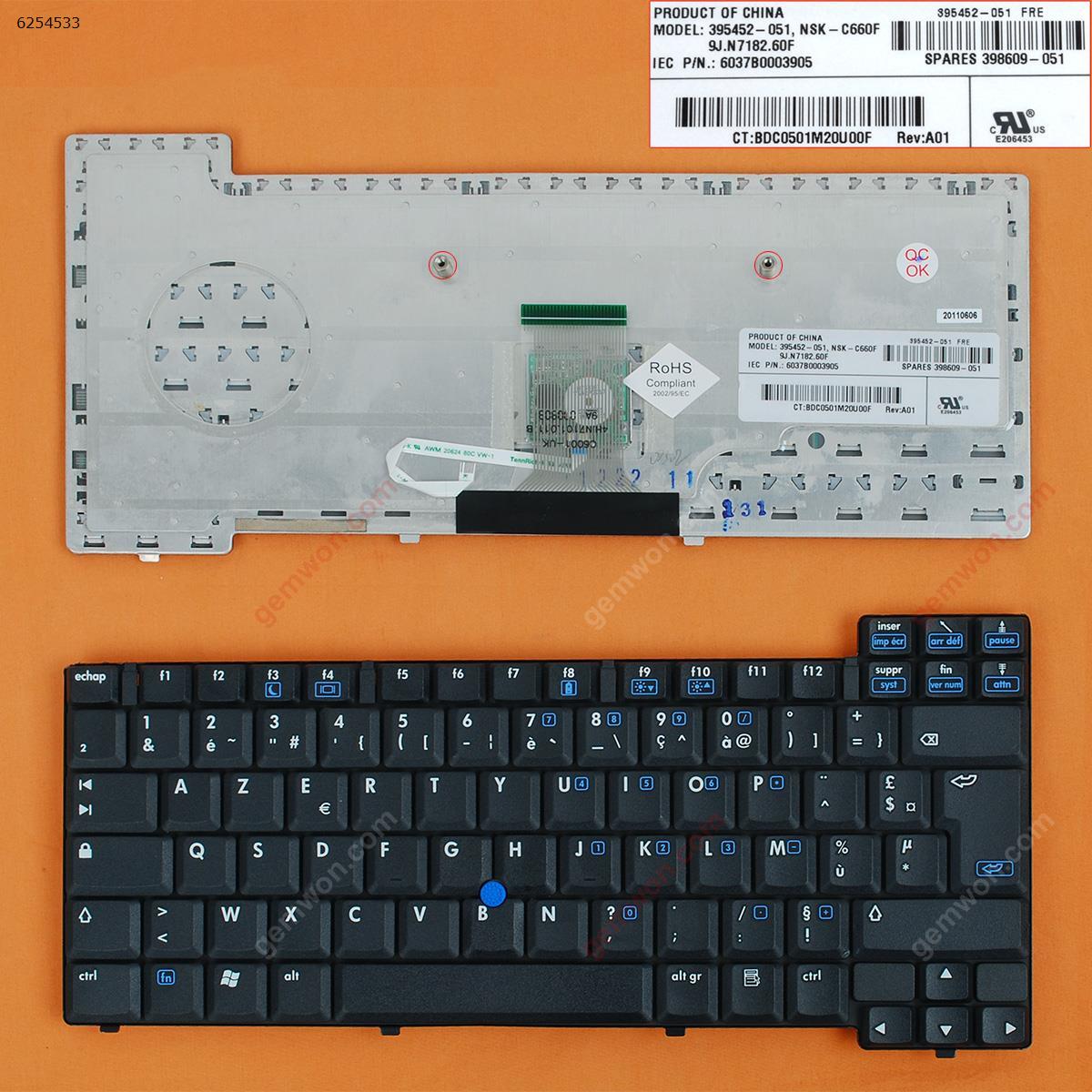 Picture of New Replacement Laptop Keyboard For HP Compaq nx6115 nx6310 NX6315 NX6320 NX6325 NC6320 BLACK  With Point stick) FR Layout