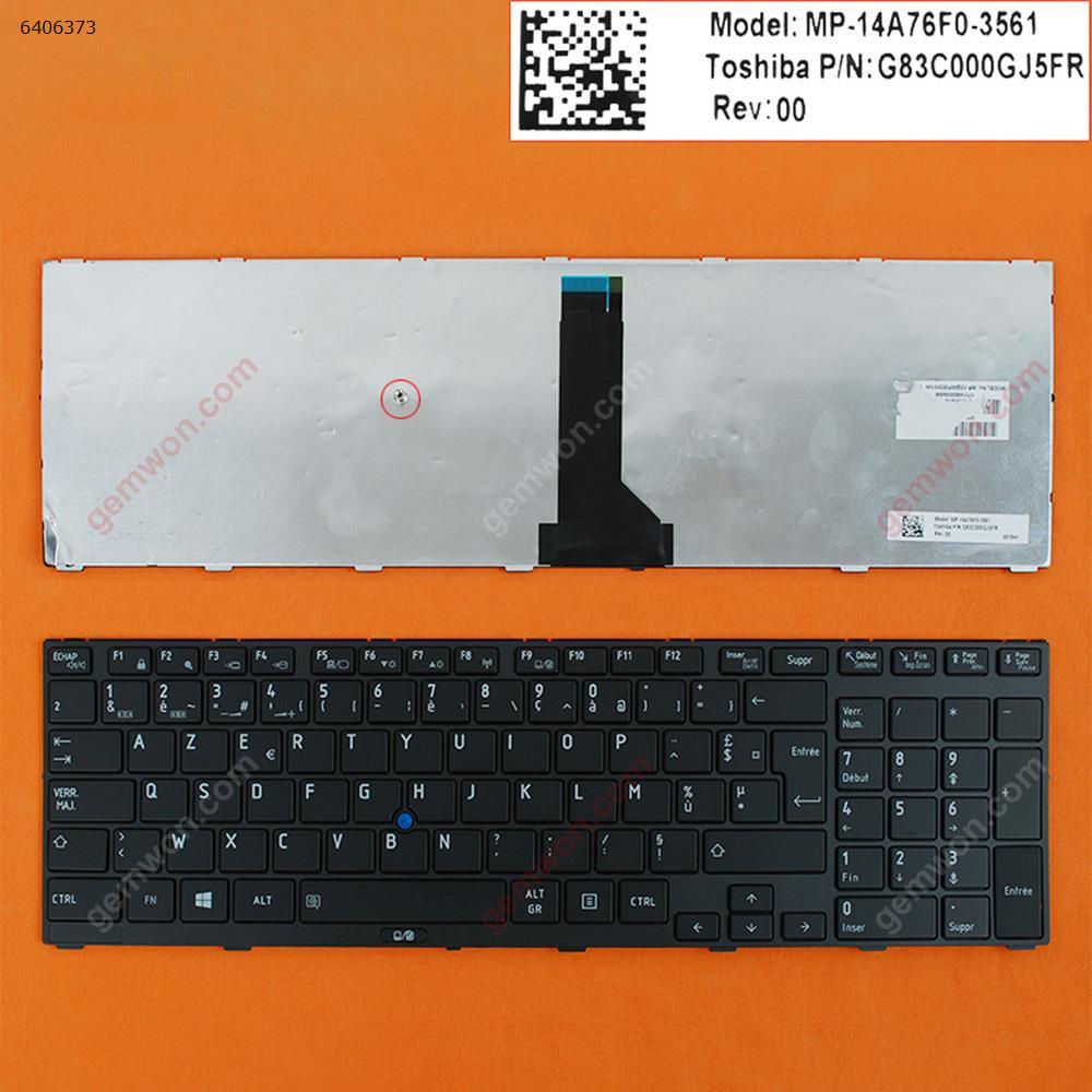 Picture of New Replacement Laptop Keyboard For TOSHIBA Tecra R850 BLACK FRAME BLACK WIN8 FR Layout