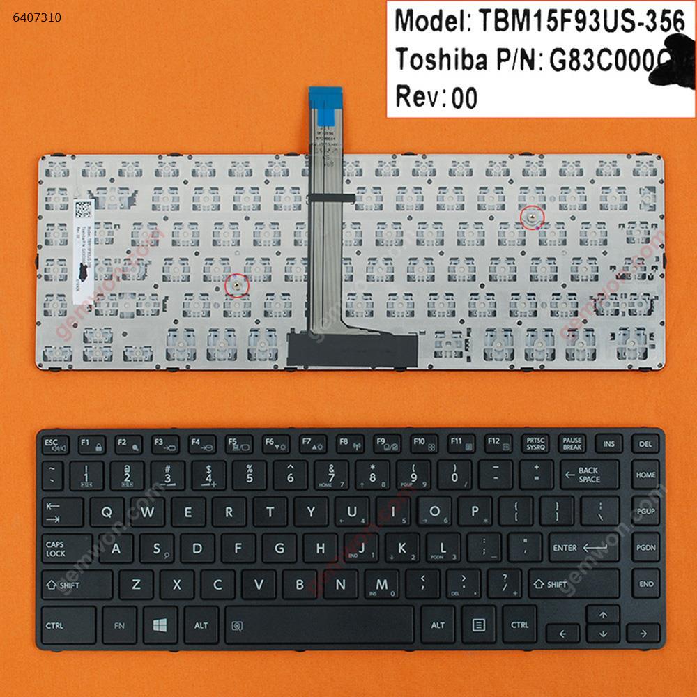Picture of New Replacement Laptop Keyboard For Toshiba Tecra R40-C BLACK FRAME BLACK WIN8 US Layout