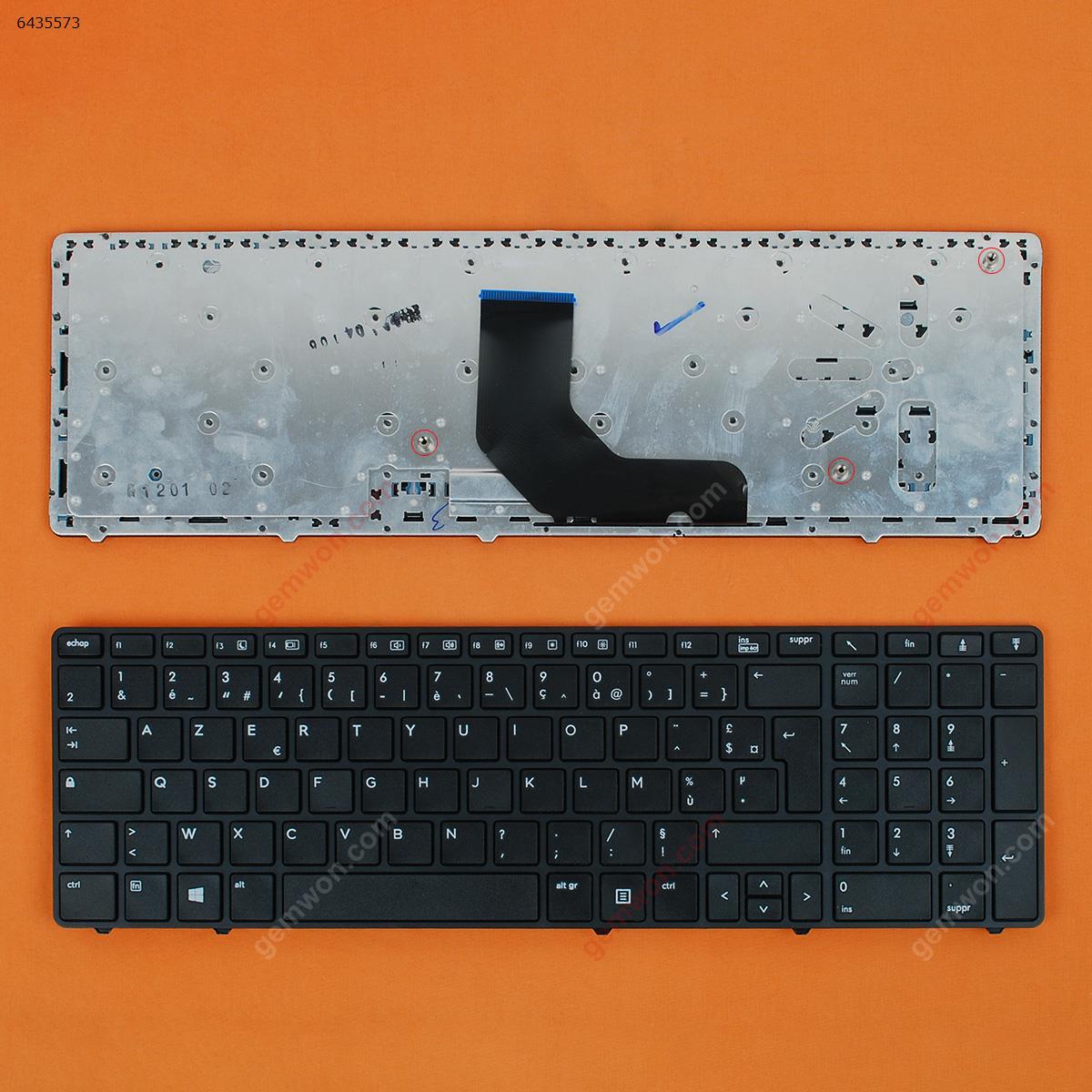 Picture of New Replacement Laptop Keyboard For HP ProBook 6560B/EliteBook 8570P 8560P BLACK FRAME BLACK(Without Point stick)WIN8 FR Layout