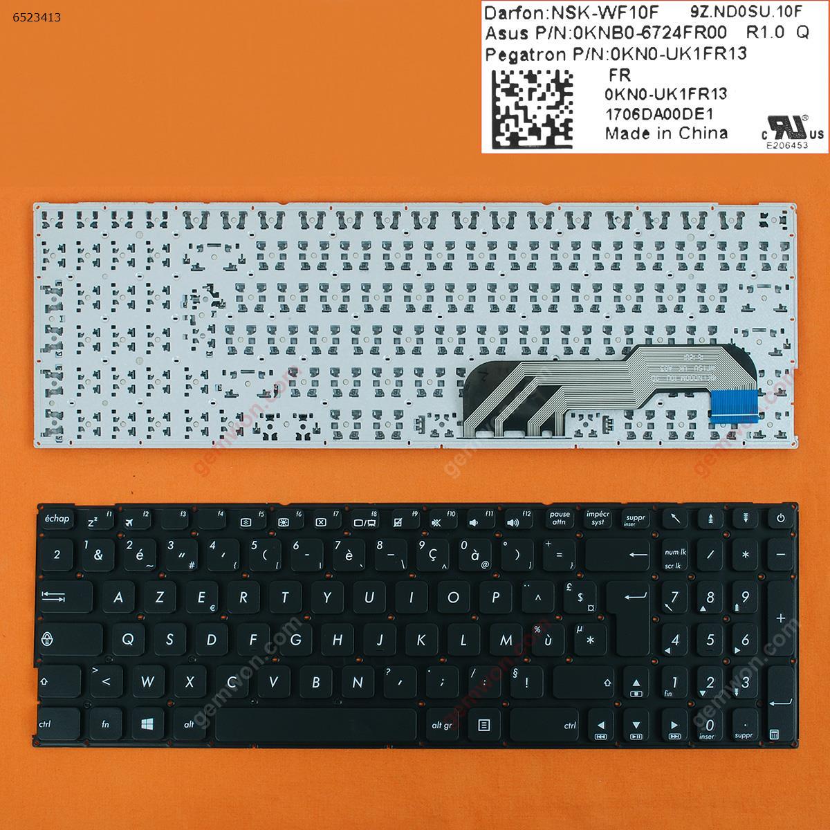 Picture of New Replacement Laptop Keyboard For ASUS X541 BLACK(without FRAME)win8 FR Layout