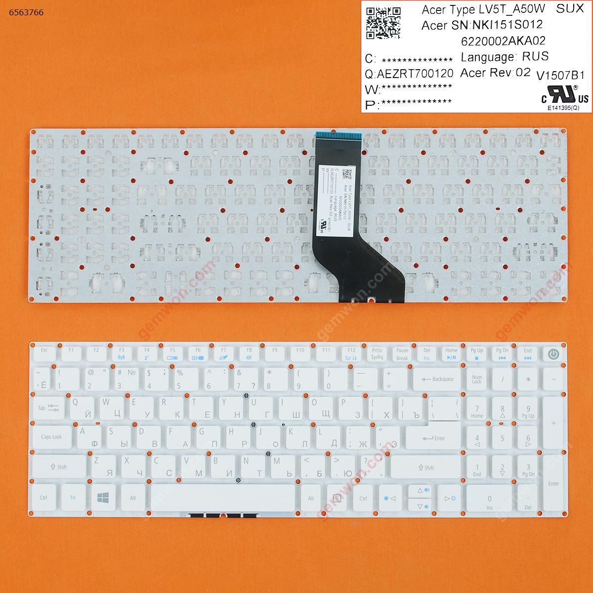 Picture of New Replacement Laptop Keyboard For Acer Aspire E5-722 E5-772 V3-574G E5-573T E5-573 E5-573G E5-573T E5-532G WHITE Win8 RU Layout