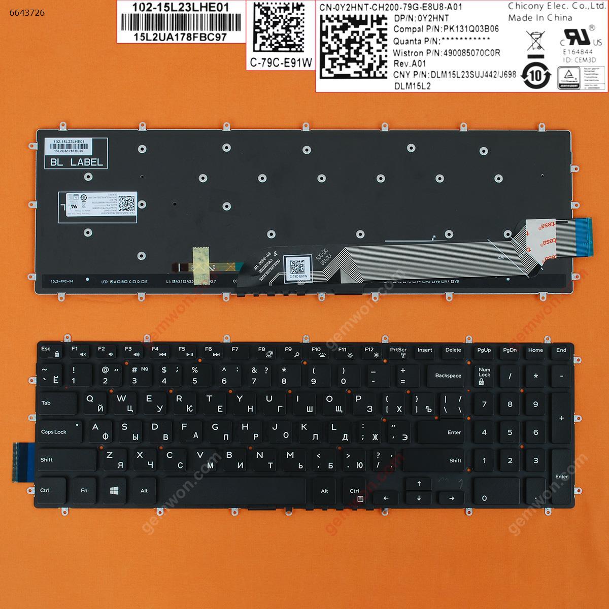 Picture of New Replacement Laptop Keyboard For Dell DELL Inspiron Gaming 15-7566 BLACK(Backlit,Win8) RU Layout