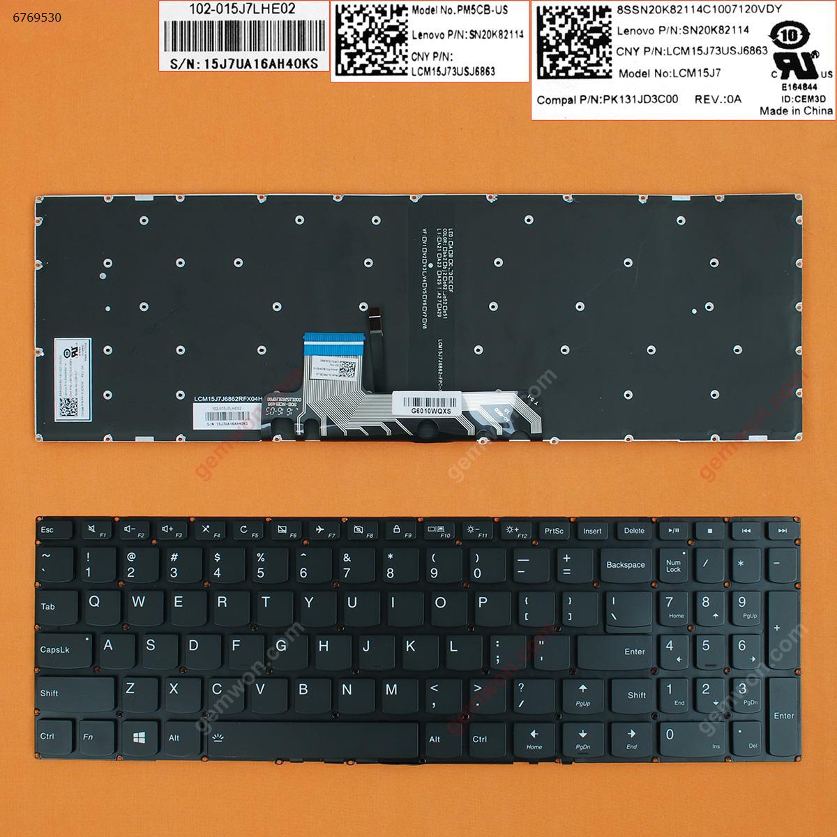 Picture of New Replacement Laptop Keyboard For LENOVO Ideapad 310S-15ISK 510S-15ISK 310S-15IKB BLACK win8(Backlit,Without FRAME) US Layout