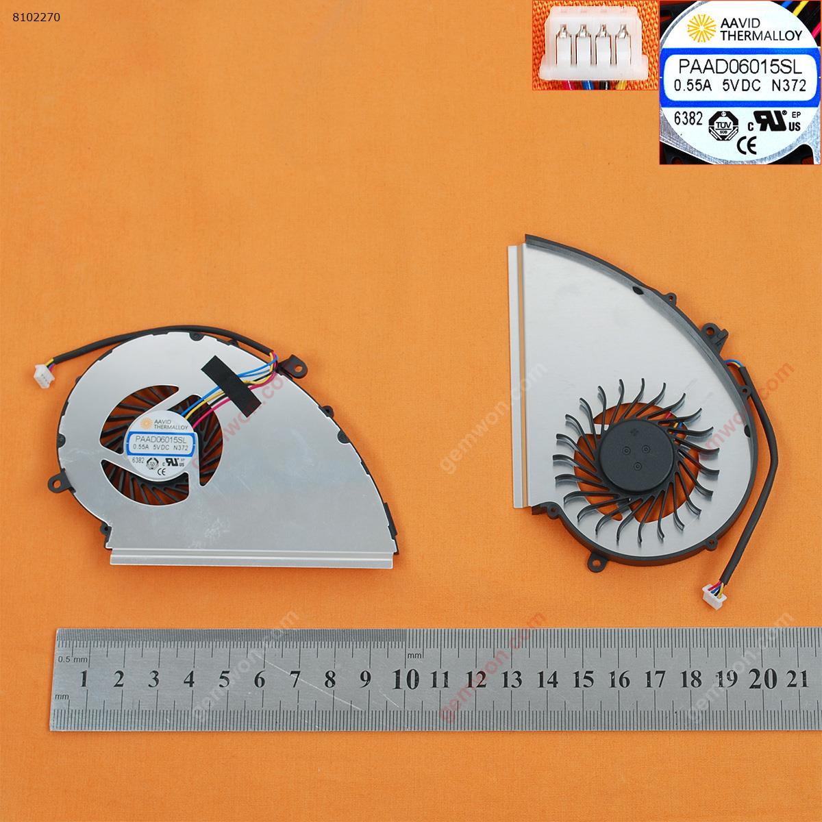 Picture of New Replacement CPU Cooling Fan For MSI GE72VR GP72VR GP72MVR(4 Pin,For GPU fan,Original) PAAD06015SL Layout