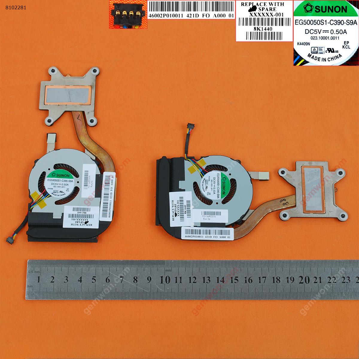 Picture of New Replacement CPU Cooling Fan For HP EliteBook Revolve 810 G1 810 G2(Heatsink) 753716-001      EG50050S1-C390-S9A Layout