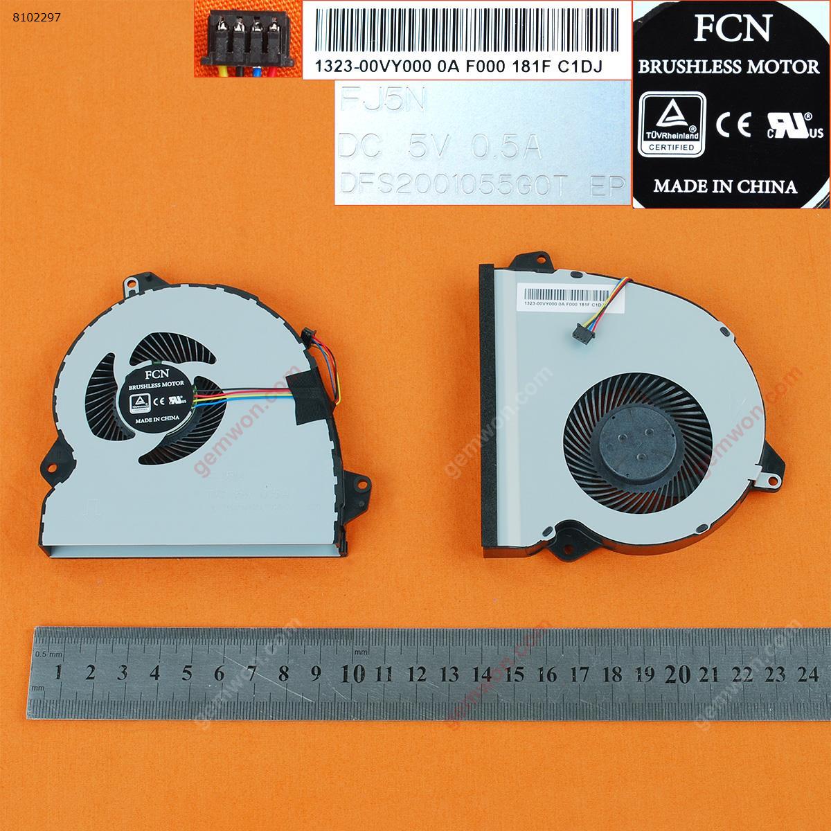 Picture of New Replacement CPU Cooling Fan For ASUS ROG Strix GL553V GL553VE GL553VD GL553VW ZX53 ZX53V ZX53VD ZX53VE ZX53VW(Original) 1323-00VY000       DFS2001055G0T Layout