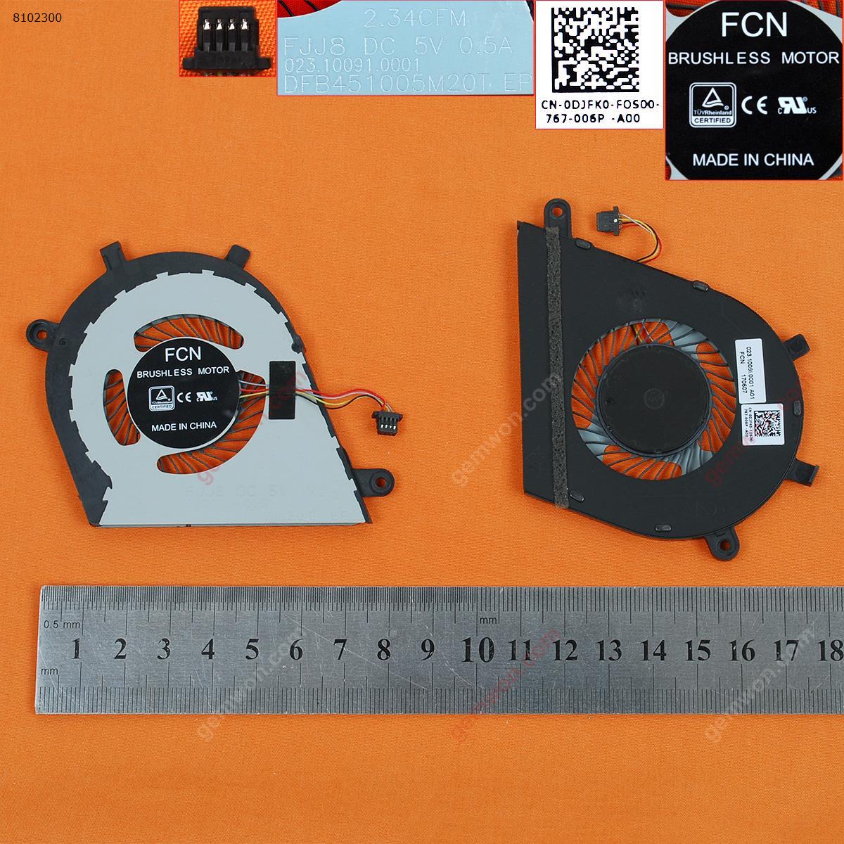 Picture of New Replacement CPU Cooling Fan For DELL Inspiron 13 7000 7373(2017 years,Original,Some Scratches) DJFK0 Layout