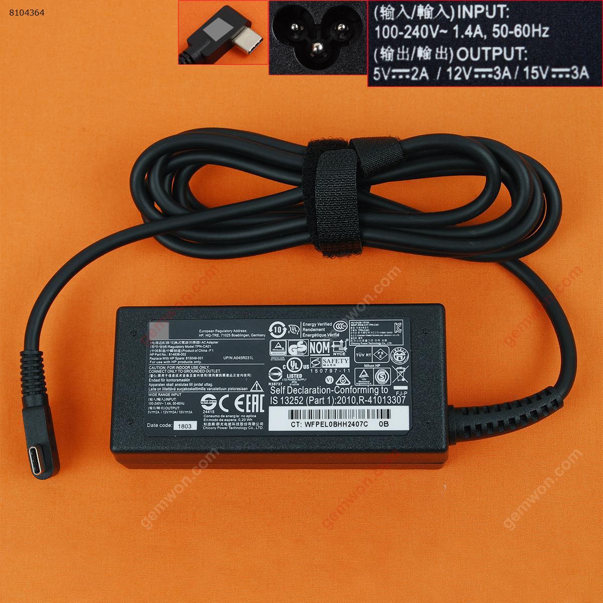Picture of HP 15V 3A 45W USB Type-C( Quality : A+ )