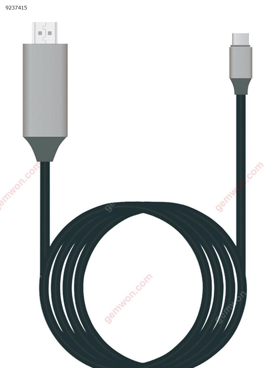 Picture of USB C to HDMI cable. Type c to HDMI. Support 4k2k 60hz HD signal (black)