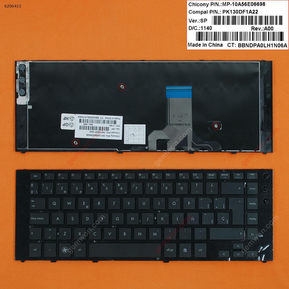 Picture of New Replacement Laptop Keyboard For HP ProBook 5310M 5310 5300 BLACK FRAME BLACK SP Layout