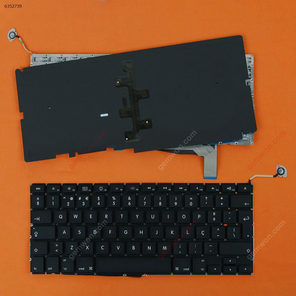 Picture of New Replacement Laptop Keyboard For APPLE Macbook Pro A1286 BLACK (For 2008, With Backlit Board) PO Layout