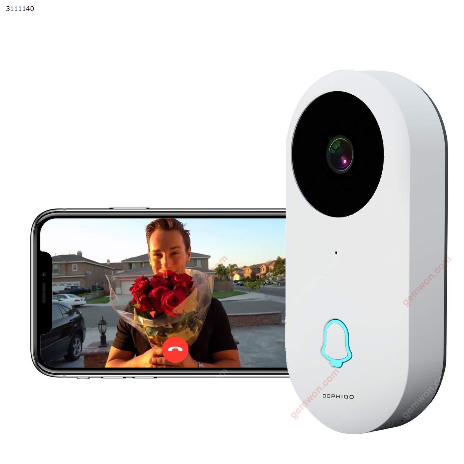 Picture of Wi-Fi Enabled Smart Video Camera Wireless Doorbell Button Chime (1 Base)