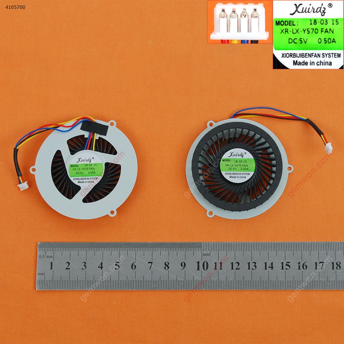 Picture of New Replacement CPU Cooling Fan For LENOVO Y570 Y570A Y570N Y570G(OEM) MG60120V1-C060-S99   AD0605HX-TOB Layout