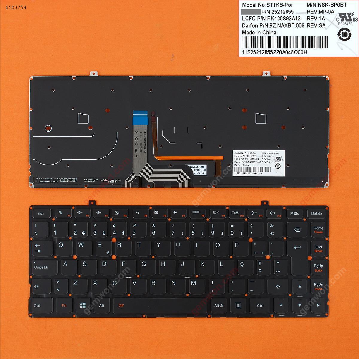 Picture of New Replacement Laptop Keyboard For LENOVO YOGA 2 PRO 13" BLACK(Backlit,For Win8) PO Layout