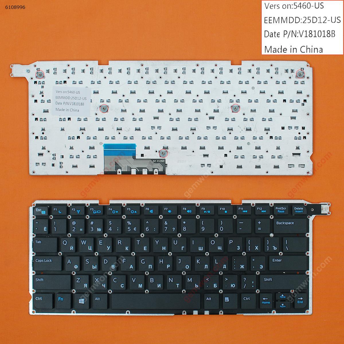 Picture of New Replacement Laptop Keyboard For DELL Vostro V5460 BLACK (Without FRAME,Win8,OEM) RU Layout