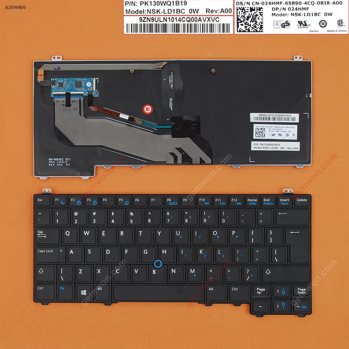 Picture of New Replacement Laptop Keyboard For DELL Latitude E5440 BLACK (With point,Backlit,With Win8) UI Layout