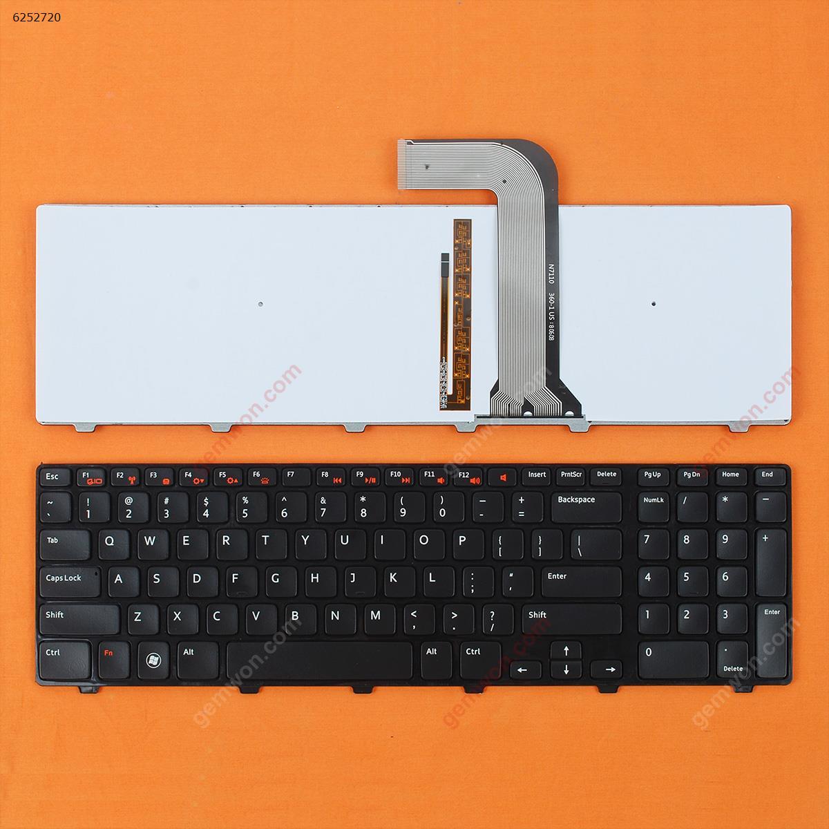 Picture of New Replacement Laptop Keyboard For DELL NEW Inspiron 17R N7110 BLACK FRAME BLACK(Backlit) US Layout
