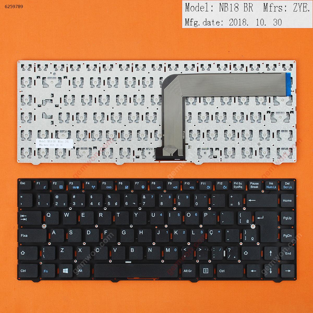 Picture of New Replacement Laptop Keyboard For ACER ONE Z1401-C2XW 14E 14F 14 Z1402 14 1401 BLACK （Without FRAME）WIN8 BR Layout