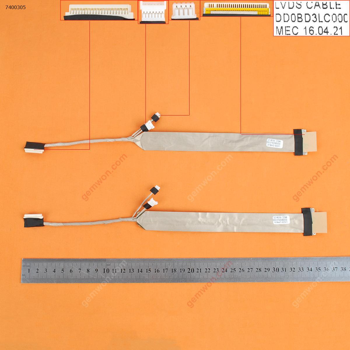 Picture of New LCD Display Screen Cable Replacement  For TOSHIBA SATELLITE P300 NEW (With camera connector)，OEM