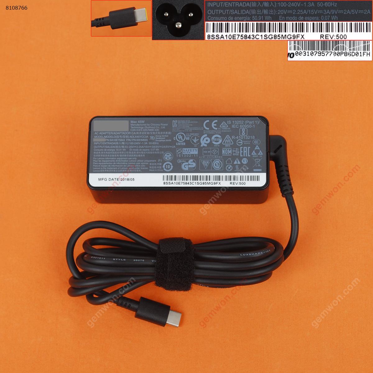 Picture of Lenovo 20V 2.25A 45W Type-C( Quality : A+ ) 