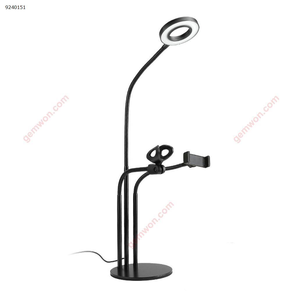 Picture of Selfie LED Ring Light with Phone Holder for Live Stream With Microphone（black）