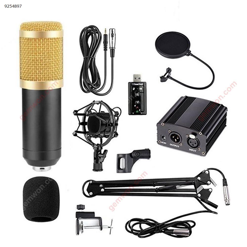 Picture of BM-800 Condenser Microphone Kit with Adjustable Arm, Metal Shock Mount and Double-layer Pop Filter for Studio Recording