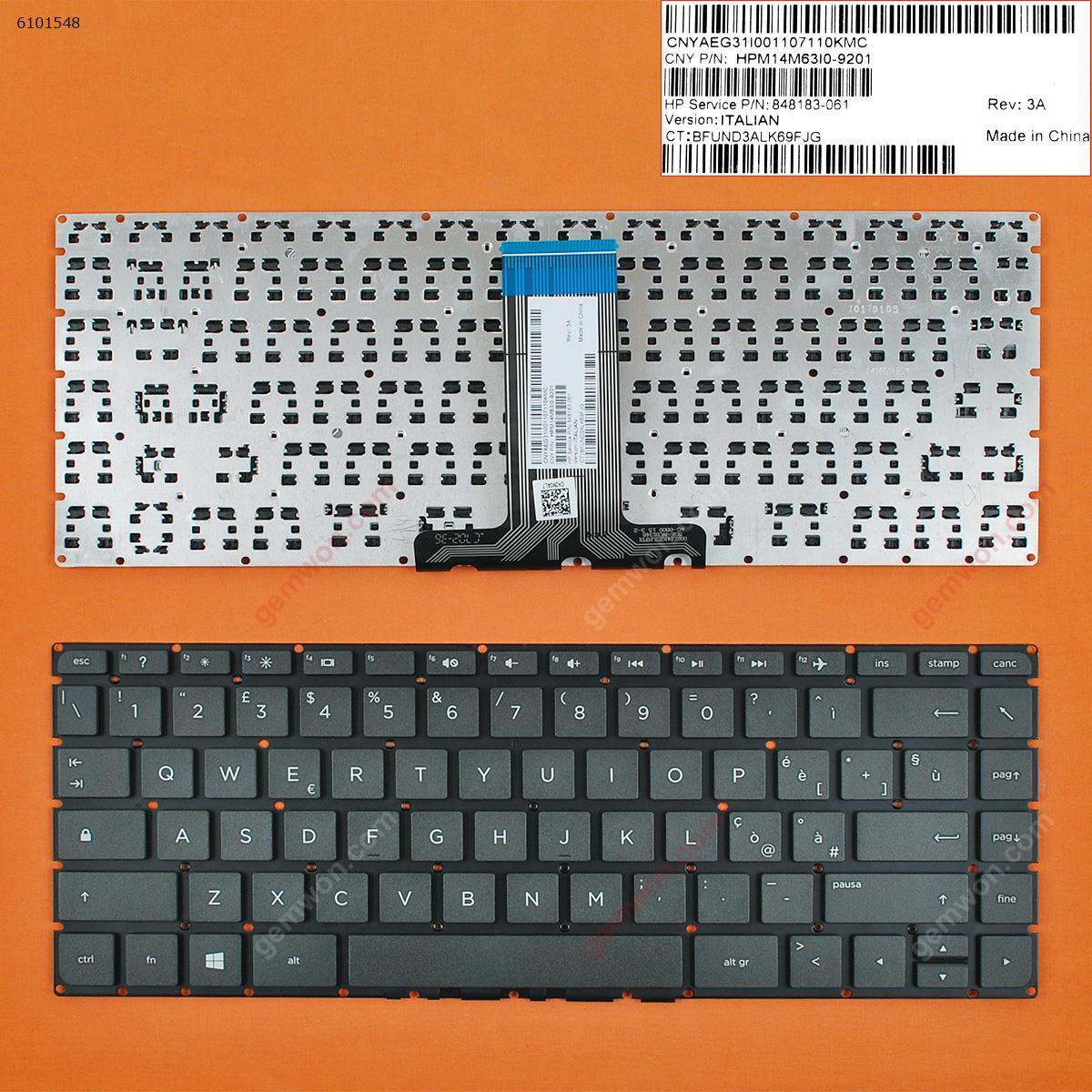 Picture of New Replacement Laptop Keyboard For hp Pavilion 14-ab BLACK (Without FRAME,Win8) IT Layout