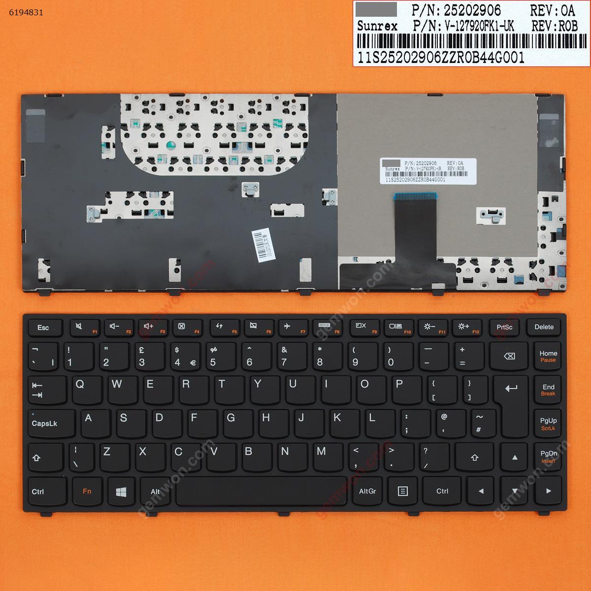 Picture of New Replacement Laptop Keyboard For LENOVO YOGA 13 BLACK FRAME BLACK(For Win8) Uk Layout