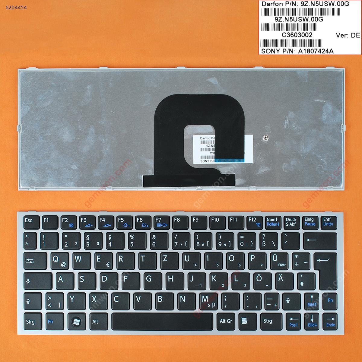 Picture of New Replacement Laptop Keyboard For SONY VPC-YA VPC-YB SILVER FRAME BLACK GR Layout