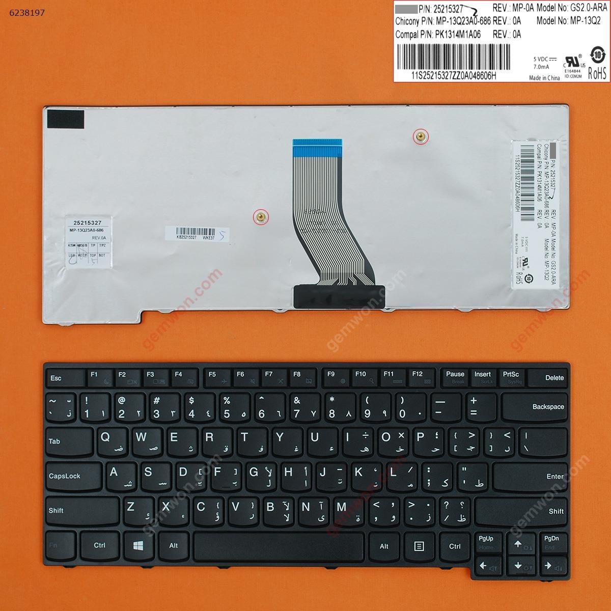 Picture of New Replacement Laptop Keyboard For LENOVO E40-70 E40-30 E40-45 E40-80 E40-81 E41-70 BLACK FRAME BLACK win8 AR Layout