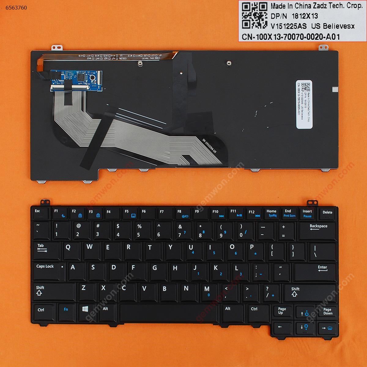 Picture of New Replacement Laptop Keyboard For DELL Latitude E5440 BLACK (Without Point stick,Backlit,Win8) US Layout