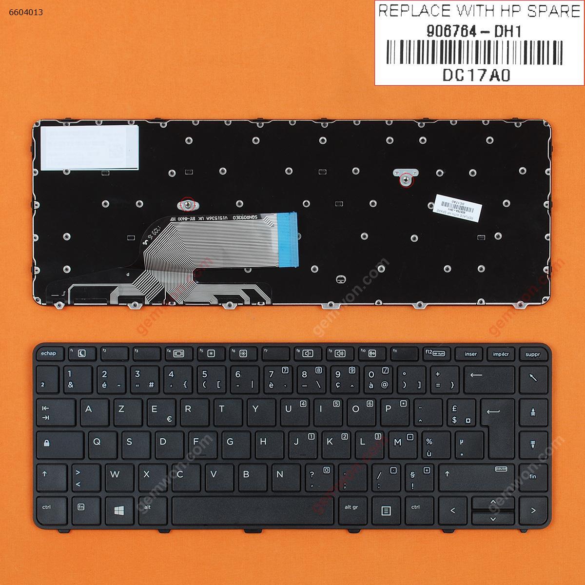 Picture of New Replacement Laptop Keyboard For HP 430 G3 430 G4 440 G3 440 G4 445 G3 BLACK Frame BLACK(Win8) FR Layout