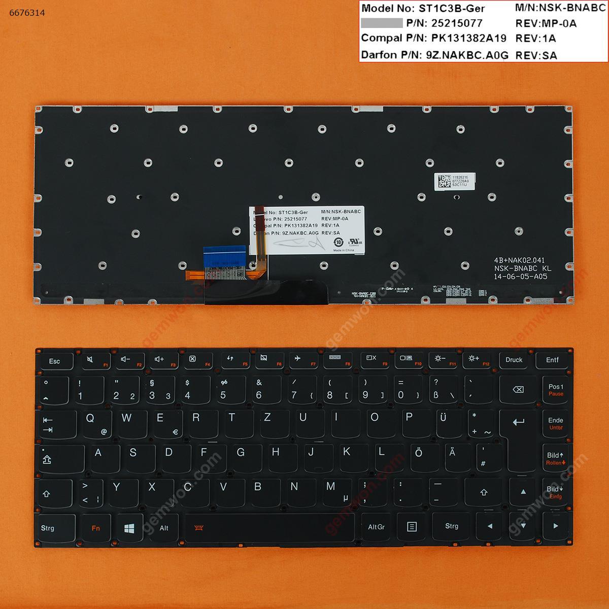 Picture of New Replacement Laptop Keyboard For LENOVO YOGA 2 13" BLACK (Backlit,Without FRAME,WIN8) GR Layout