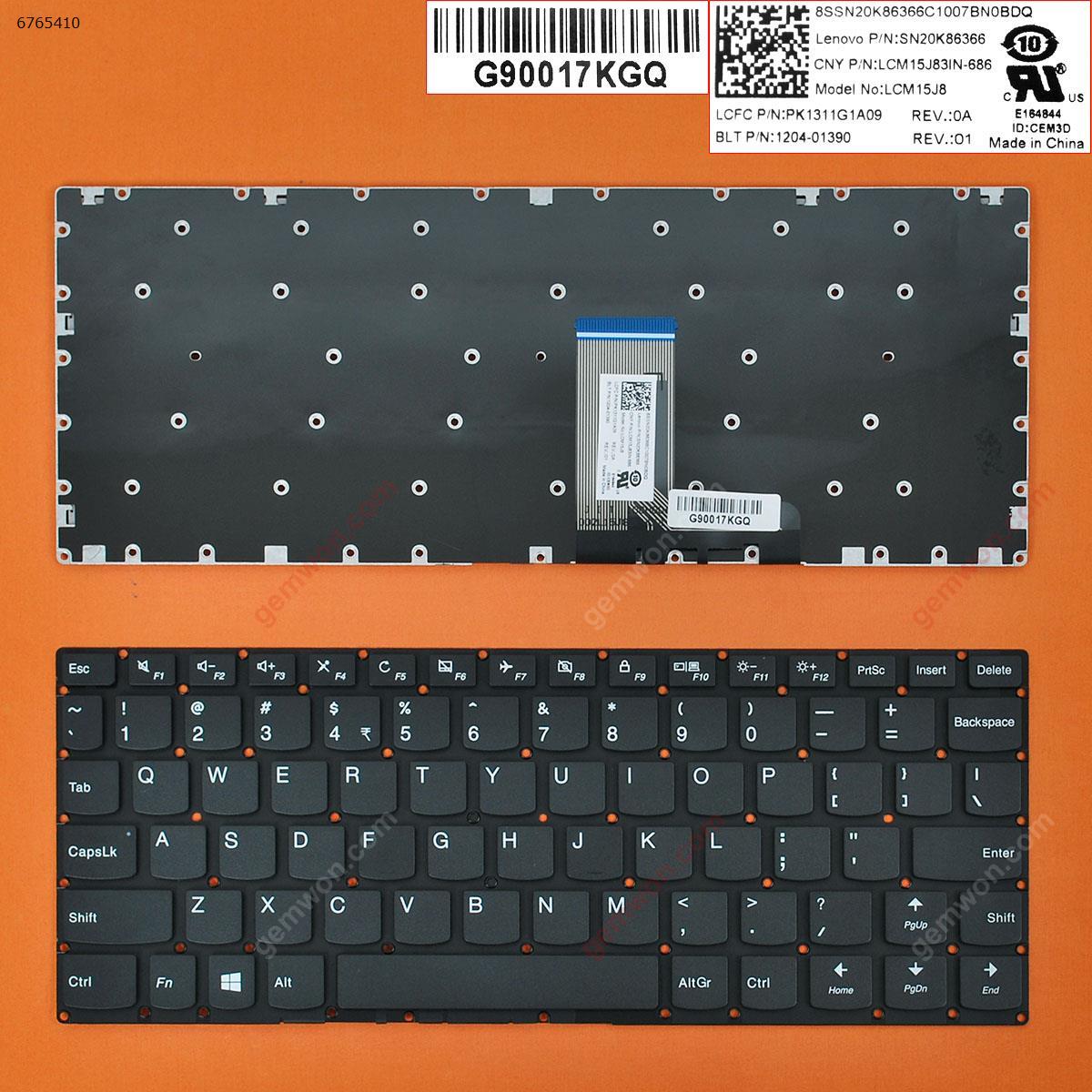 Picture of New Replacement Laptop Keyboard For Lenovo Yoga 310-11 310-11IAP 710-11 710-11IKB 710-11ISK BLACK win8(Without FRAME) US Layout