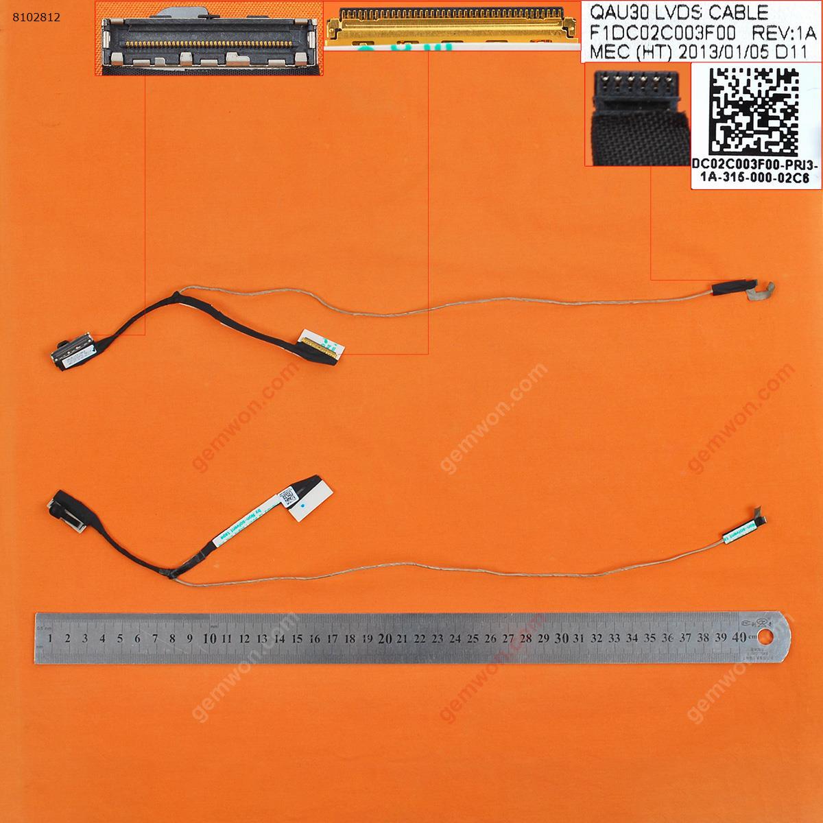 Picture of New LCD Display Screen Cable Replacement  For HP ENVY4 LCD LVDS CABLE QAU30，without touch,ORG