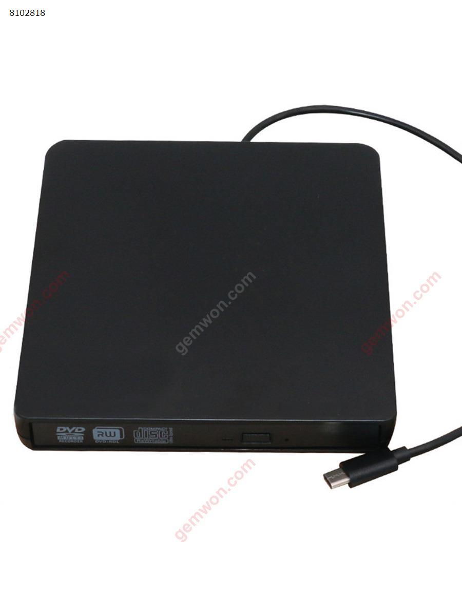 Picture of External CD Drive, Type-C 2.0 CD DVD-RW Drive, Pecosso Ultra Slim Writer / Rewriter / USB CD Burner, Portable System , Black