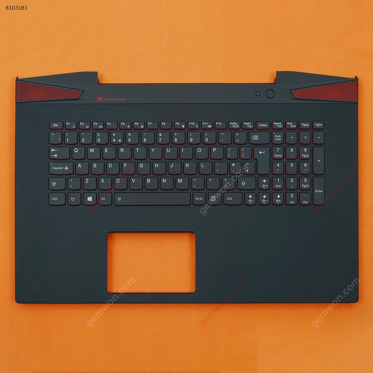 Picture of New Replacement Laptop Cover For Lenovo Y50-70 Y70-70 palmres with UK Backlit keyboard case Upper cover BLACK