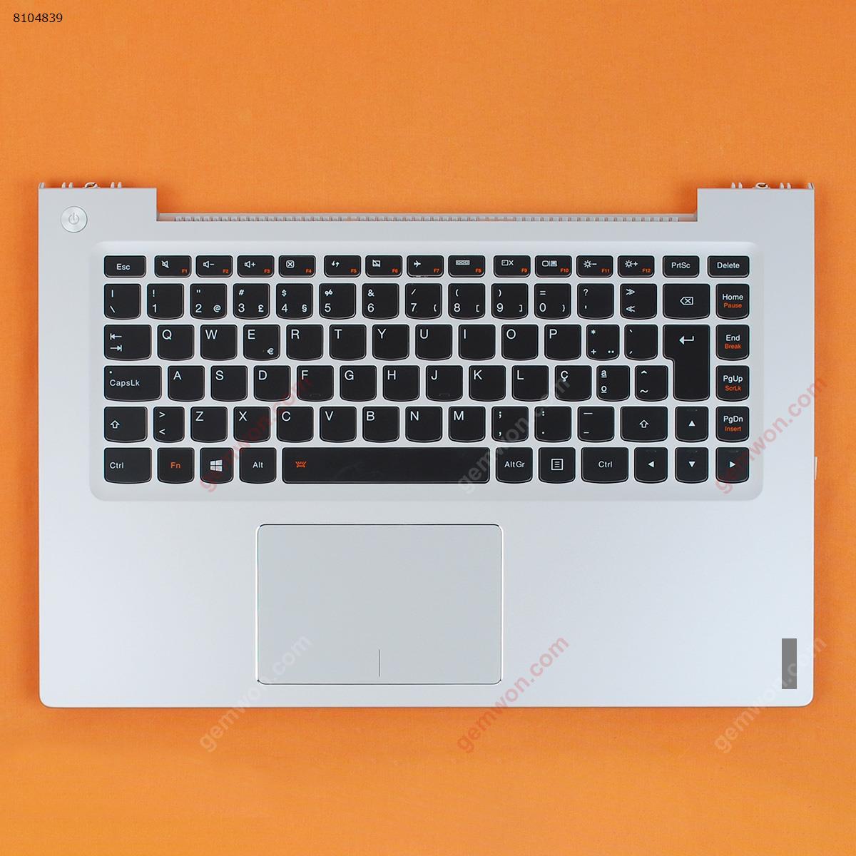 Picture of New Replacement Laptop Cover For LENOVO U430 U430P palmres with PO Backlit keyboard case Upper cover SILVER
