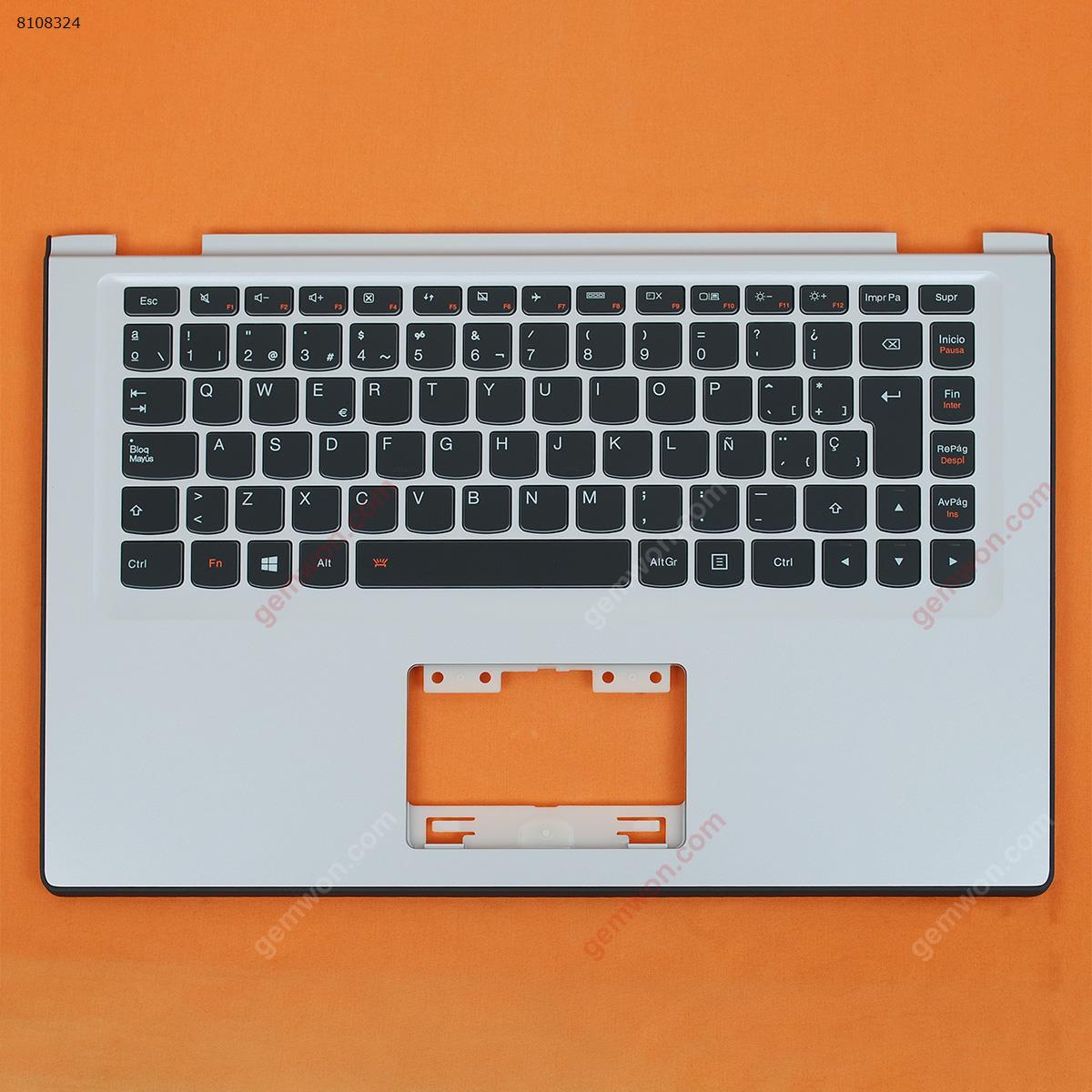 Picture of New Replacement Laptop Cover For LENOVO YOGA 2 13"yoga 700-14ISK palmres with SP Backlit keyboard case Upper cover SILVER