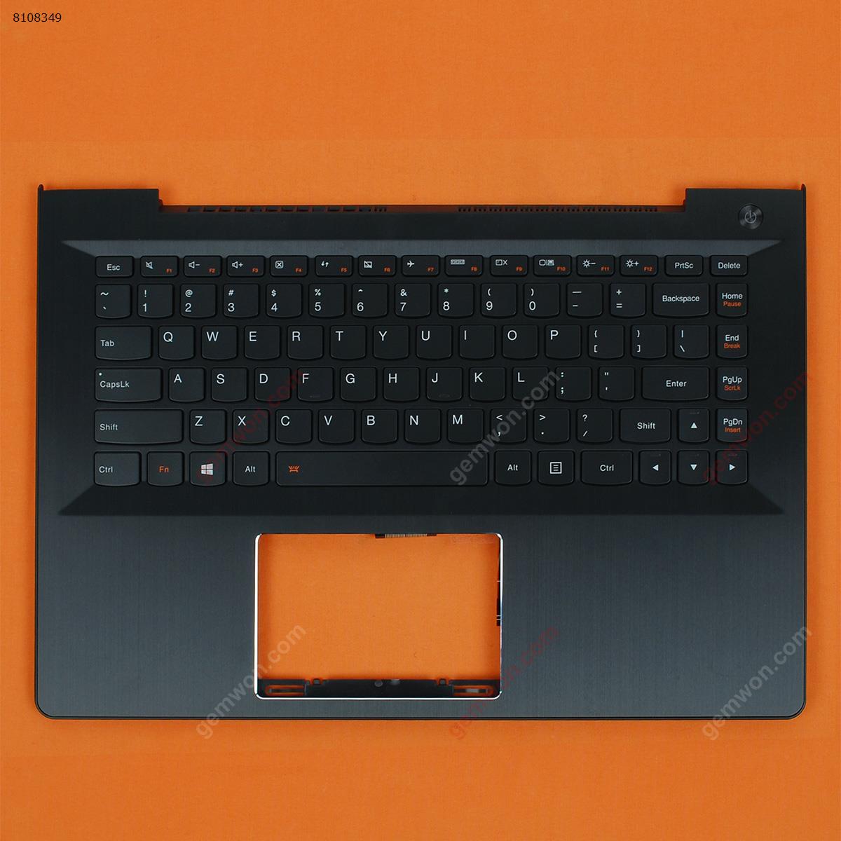 Picture of New Replacement Laptop Cover For Lenovo S41-35 S41-70 palmres with US Backlit keyboard case Upper cover BLACK