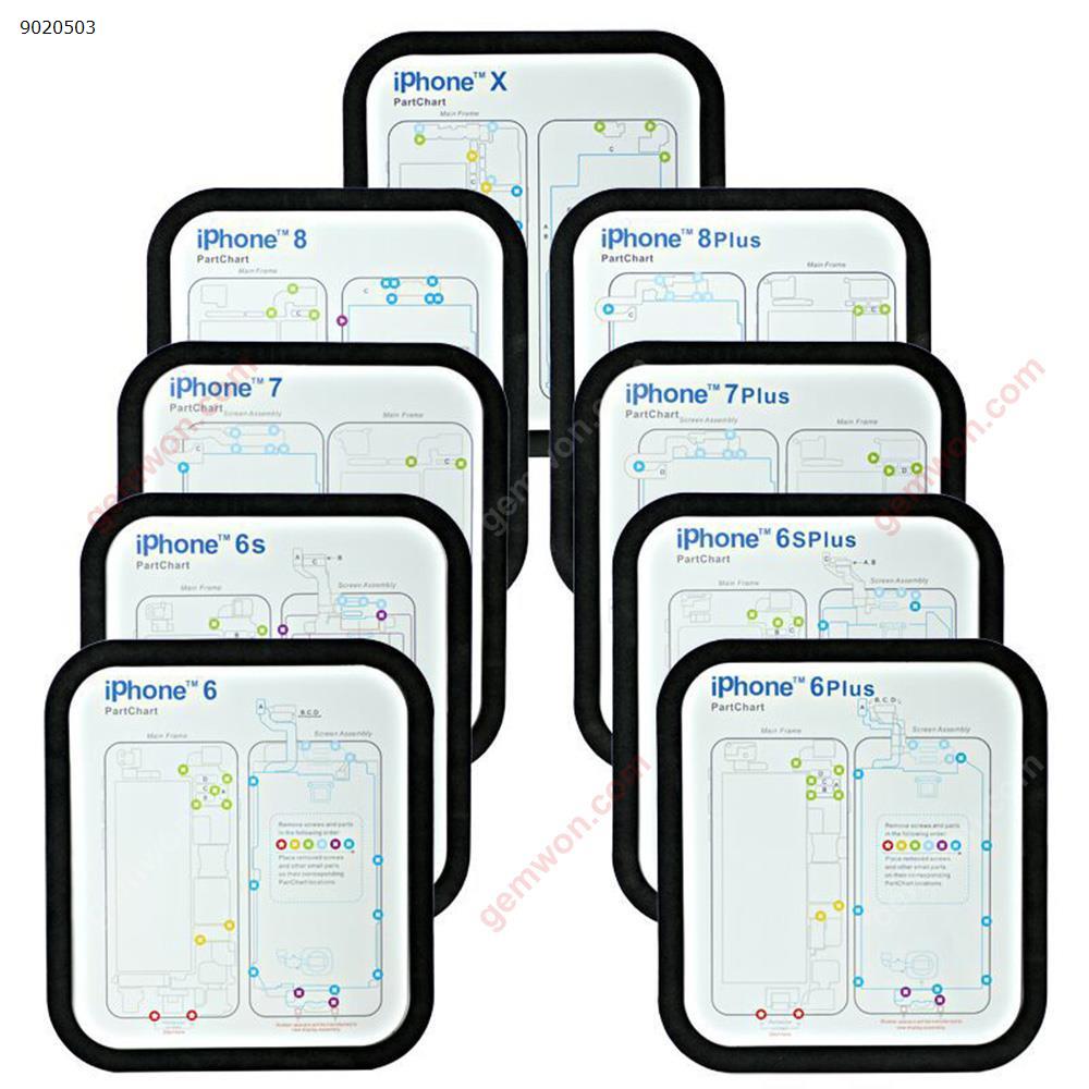 Picture of Phone Repair Tools Kit Magnetic Screws Keeper Pad Chart Mat Repair Guide Tool Holder For iPhone X 6 6s 7 8 Plus