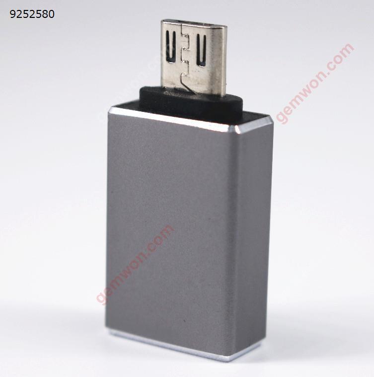 Picture of Micro USB OTG To USB 3.0 Adapter, Micro USB Male OTG To USB 3.0 Female Adapter ,Grey