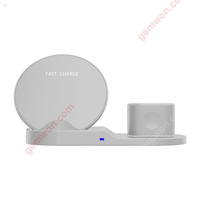 Picture of 3 In 1 Fast Charge Wireless Charger for Apple Watch Series 1 2 3 4 Charging Dock Holder Station  for iPhone 8 / iPhone 8 Plus / iPhone X / XR / Xs / XsMax / Samsung S9 / S9 Plus / S8 / S8Plus / S7 / S7 Edge / S6 Edge / HUAWEI Mate 20 RS / Mate 20 Pro & Airpods